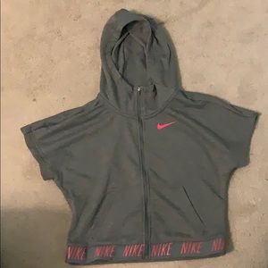 Cropped Nike zip up hoodie